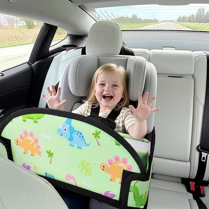 Kids Travel Tray for Toddler Car Seat, Road Trip Activities for Kid | Toddler Car Activities with No-Drop iPad Holder Stand, Roadtrip Essentials with Dry Erase Board & Cooler Cup Holder, 3PC - Image 3