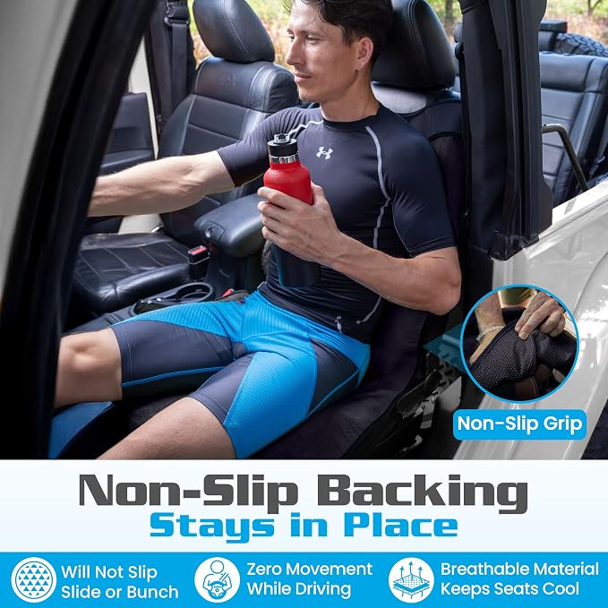 Happeseat Waterproof Car Seat Cover & Protector, Black | Universal Fit, Car Seat Towel Cover, Slip Resistant Backing, Machine Washable, Fits Front & Back, Easy Install & Storage - Image 3