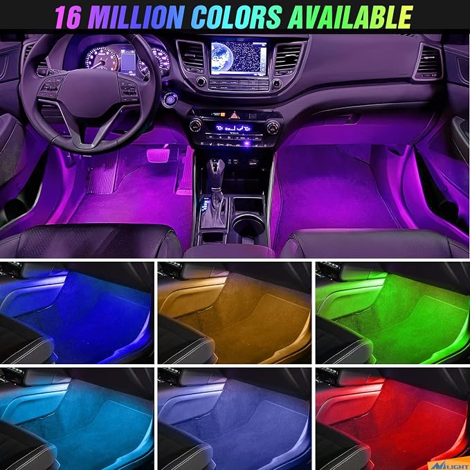 Nilight RGB LED Car Interior Stripe Light with APP Control Multicolor Music Sync Mode Waterproof Car Under-Glow Lighting Lamp Kits Universal Cars Truck ATV UTV - Image 7
