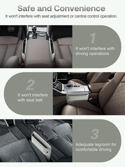 Universal Fit Premium Leather Car Seat Gap Filler Organizer, Center Console Organizer with Card Slots, Clever Gifts for Car SUV Truck Owners (Beige, 1 Pack) - Image 9