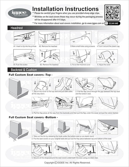 Iggee Charcoal Artificial Leather Custom Made Original fit Front seat Covers That Designed for Porsche Boxster 1997-2004 - Image 7