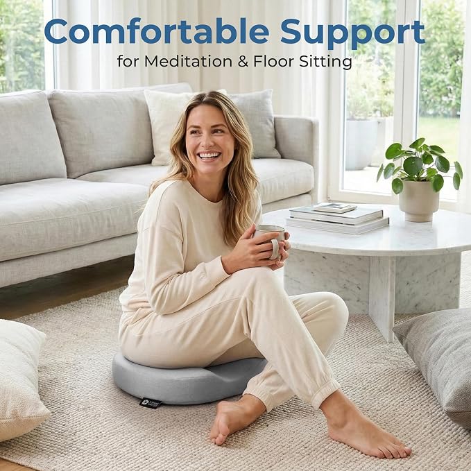 5 STARS UNITED Donut Pillow for Tailbone Pain & Hemorrhoids – Large Orthopedic Memory Foam Seat Cushion for Pressure Relief – Prostate, Postpartum, Pregnancy, Bed Sore, Premium Gray Suede - Image 7