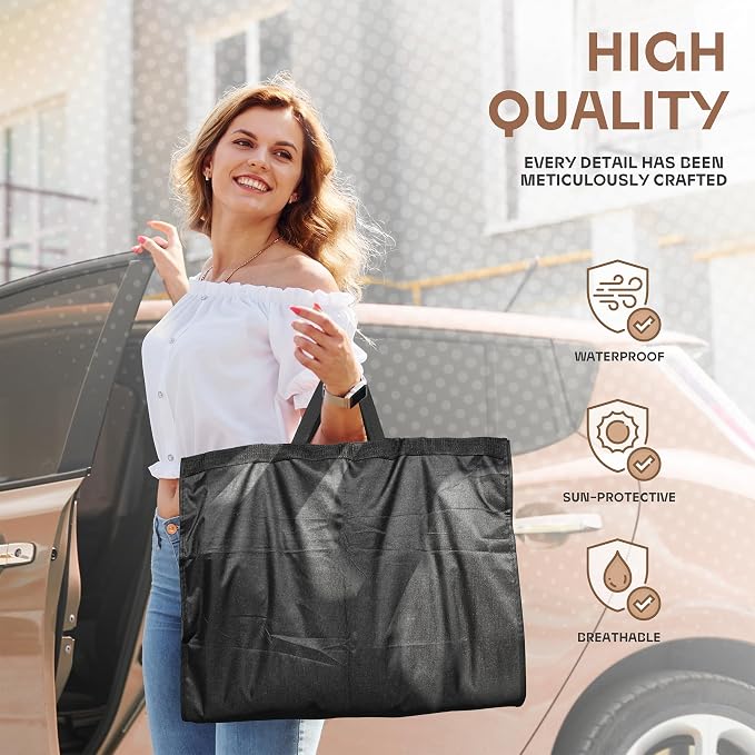 Lazebox 60 inch Garment Bags for Closet Storage and Travel with Zipper Pocket, Heavy Duty Waterproof Hanging Suit Bag with Handles for Suits, Coats, Jackets, Shirts, 1 pack - Image 7