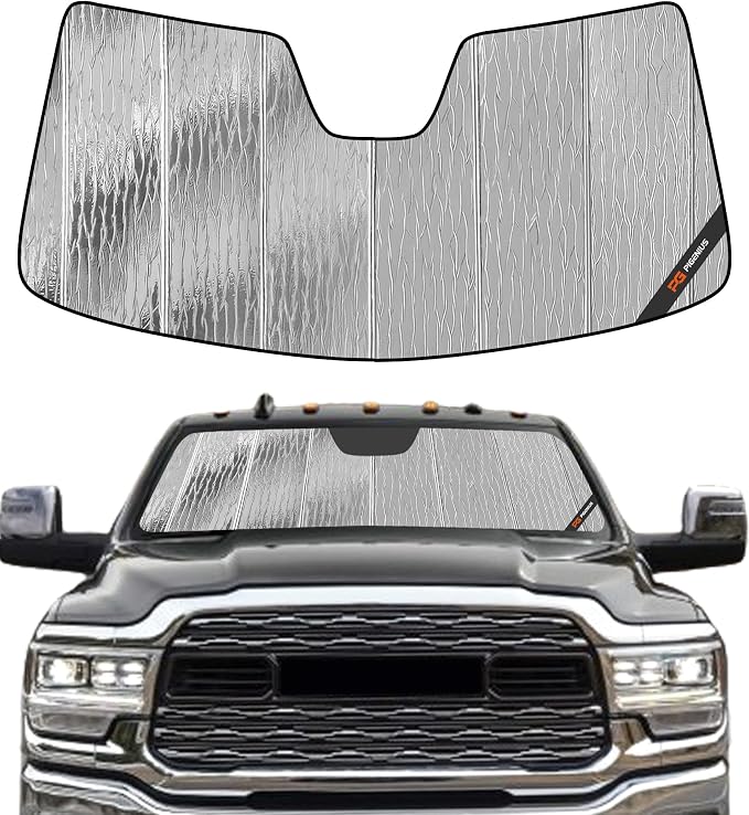 Pigenius Windshield Sun Shade for Ram 2500/3500/4500/5500 2019-2024 with 5 inch Wide Sensor - AstraGuard by Pigenius