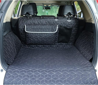 Meginc SUV Cargo Liner for Dogs,100% Waterproof Pet Trunk Car Seat Cover Mat with Bumper Flap Protector,Dog Protect Auto Carpet, Heavy Durable Pet Car Seat Protector for SUV CRV RAV4 Q5 CX5 by Meginc