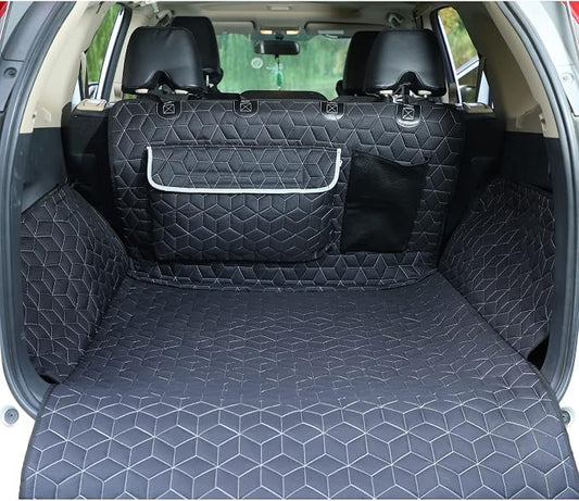 Meginc SUV Cargo Liner for Dogs,100% Waterproof Pet Trunk Car Seat Cover Mat with Bumper Flap Protector,Dog Protect Auto Carpet, Heavy Durable Pet Car Seat Protector for SUV CRV RAV4 Q5 CX5 by Meginc
