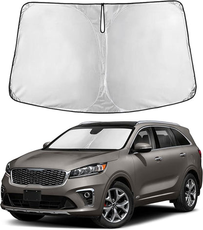 Autovir Windshield Sun Shade Fit for 2016-2018 2019 2020 Kia Sorento | Sunshade, Front Car Window Shades Sun Visor, Blocks UV Rays & Heat, Car Accessories by Autovir