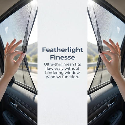 Car Window Sunshade Curtains, 4-Pack | UV Protection, Magnetic Side Window, Privacy Curtains, Portable - Image 7