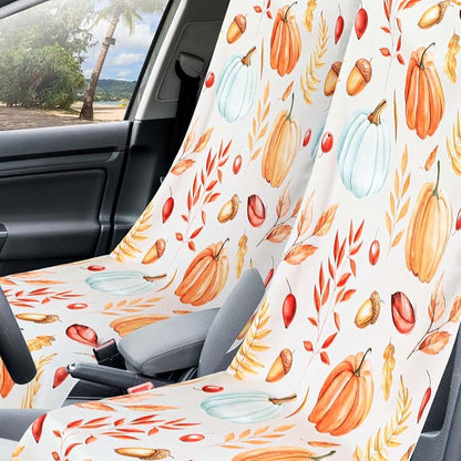 Hahafelt 2 Pack Car Seat Towel Cover with Storage Bag, Pumpkin Pine Cones | 63 x 32 in Car Towel Seat Cover Non Slip Waterproof, Gym Workout Swimming Running, Machine Washable Sweat Absorbent Protector - Image 3