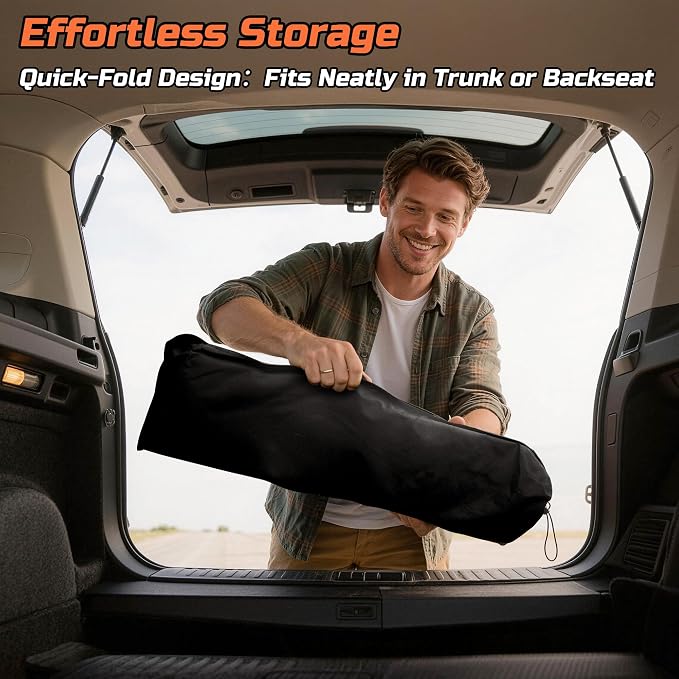 Windshield Sun Shade Compatible for 2019-2025 Ram 2500/3500/4500/5500 with 5 Inch Wide Sensor Silver Reflective Foldable Front Sun Visor Sunshade Protector with Storage Bag Keep Interior Cool - Image 8