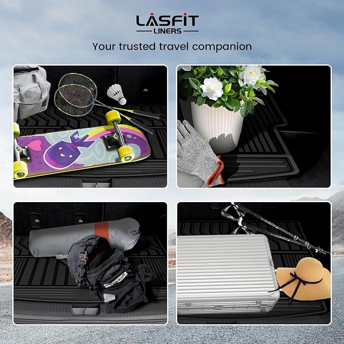 LASFIT Cargo Mat for Rogue 2026 2025 2024 2023 2022 2021 | All Weather TPE Custom Fit Cargo Trunk Mat Accessories, Black - Image 8