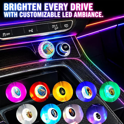 2 Pcs Wolf USB LED Car Interior Atmosphere Lamp, Portable Multi-Color Mini LED Night Light Auto Ambient Lighting, Universal Vehicle Interior Bedroom Decor Car Accessories Wolf Gifts for Women Men - Image 5