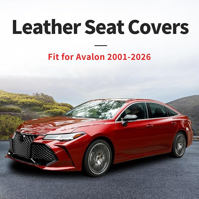 Avalon Seat Covers Custom Fit for Toyota Avalon 2001-2026 - Full Set Premium Leather, Waterproof, All-Weather, Airbag Compatible, Anti-Slip, Breathable, Only 2 Front seat Covers (Beige) - Image 4