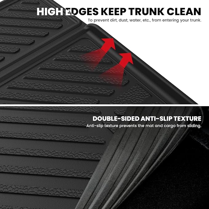 LASFIT Trunk Mat for Chevy Suburban/GMC Yukon XL/Escalade ESV 2021-2026 | Only with 3rd Row Backrest Mat; Only Yukon XL, Not Yukon/Only Escalade ESV, Not Escalade; Edge to Edge Coverage,Easy to Wash - Image 4