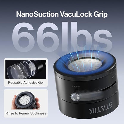 Statik HyperMount (Gen 2) Magnetic Phone Holder, for iPhone and Android | Nano-Suction Adhesive Base, Compatible with MagSafe, Metal Rings for Android, Works on Smooth and Lightly Textured Surfaces - Image 6