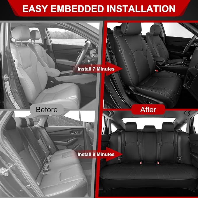 TTX LIGHTING Custom Fit Faux Leather Seat Covers for Honda Accord 2023-2025 | Original Factory Pattern Waterproof Full Set, Airbag Compatible Car Seat Protectors Complete Interior Upgrade Set - Image 9