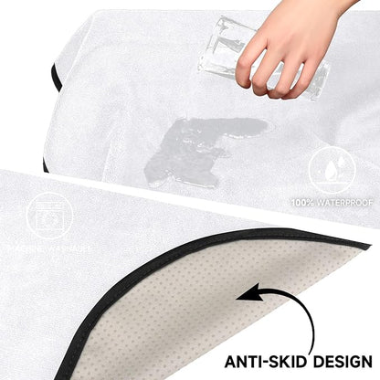 Car Seat Covers 1 Pack White Waterproof Towel Car Seat Cover Universal Fit for Most Trucks SUV Fitness Athletes Pets Gym and Water Sport - Image 4