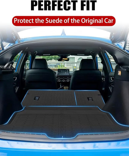 Cargo Liner Compatible with 2022-2026 Honda Civic Hatchback Trunk Mat Cargo Mat Back Seat Cover Protector (Backrest Mats+Trunk Mat) - Image 2