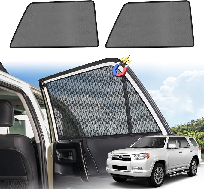 KUST Car Window Shades for 2011-2023 Toyota 4Runner Accessories, Breathable Mesh Magnetic Window Covers, Rear Back Side Window Sun Shades UV Block Privacy Protection for Baby Camping Napping 2PCS - Image 3