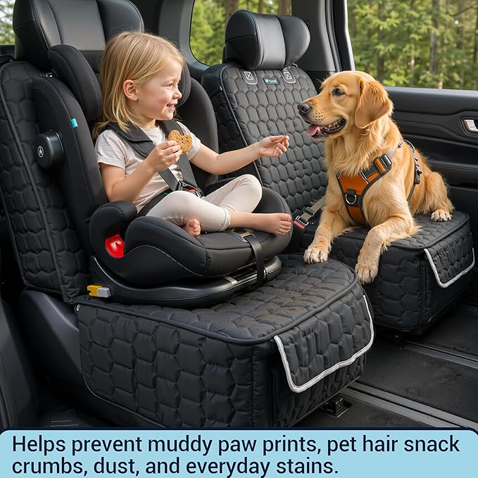 Meginc 2-Pack Front Seat Covers for Dogs, Waterproof Car Seat Protectors | 600D Oxford dog car seat covers with side flaps; non-slip, scratch-resistant captain chair covers for cars, SUVs and trucks - Image 5
