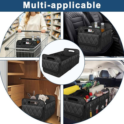 Deosk Car Trunk Organizer for SUV, Car Organizers and Storage with Reinforced Handles, Car Accessories for Women/Men 50LWaterproof Polyester Trunk Organizer, Black - Image 6