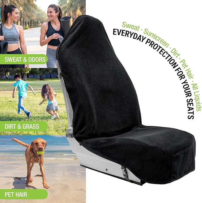 Season Guard Waterproof Towel Seat Cover,Universal Fit Non-Slip Front Cover - Image 2