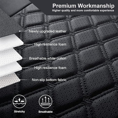 GIANT PANDA Wrangler JL Seat Covers Custom Fit for Jeep Wrangler,Premium Waterproof Faux Leather, 2018 2019 2020 2021 2022 2023 2024 2025 2026 JL 2/4 Door Front (Black - Image 6
