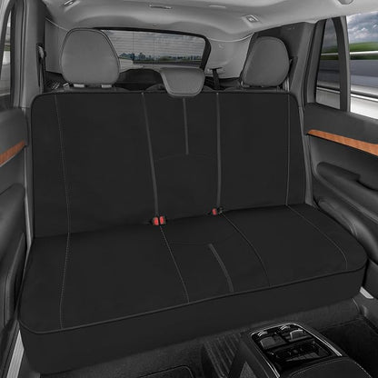 Motor Trend SpillGuard Neoprene Rear Seat Protector - Waterproof Bench Cover for Cars With Gray Stitching, Padding for Kids & Dogs by MotorTrend