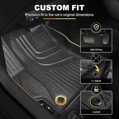 AOMSAZTO Floor Mats for Toyota Corolla Sedan 2020-2026 (NO Hatchback/Cross) | Custom Fit Floor Liners All-weather Protection Waterproof Easy to Clean Heavy Duty Non-Slip Rubber Corolla Accessories - Image 3