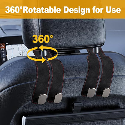 Car Purse Hook Purse Hook for Car Seats Headrest Car Seat Hooks,Heavy Duty Vehicle Organizer for Handbags, Groceries, Purses, Keep Car Tidy (Black, 2 Pack) - Image 3
