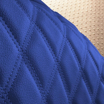 FH Group Car Seat Cover Cushion - Cars Trucks SUV, Faux Leather Car Seat Cushions, Waterproof Car Seat Cover Cushion, Universal Fit Car Seat protector Rear Set Blue - Image 6