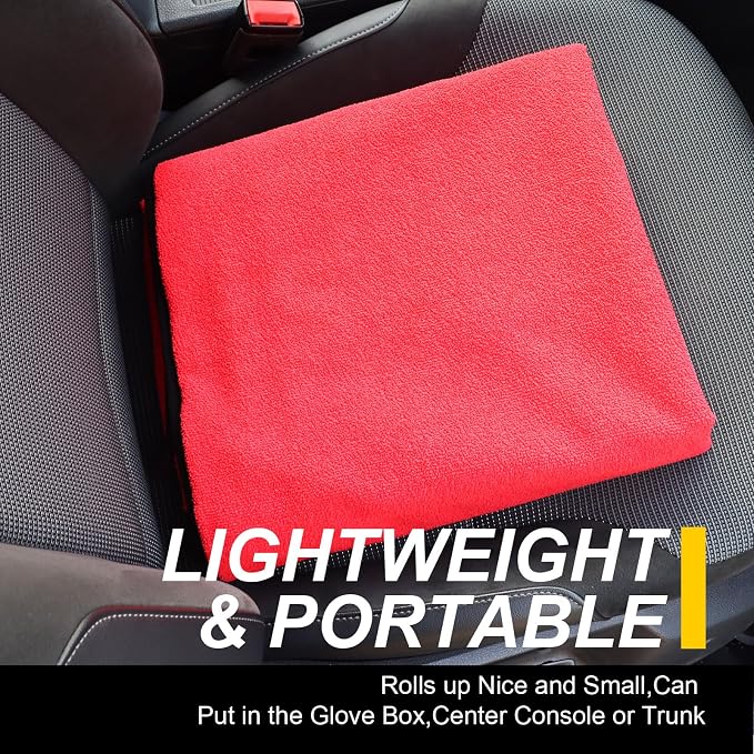 Back Seat Cover for Car Trucks Van SUV Jeep,Waterproof Rear Bench Towel Seat Covers for Dogs and Kids,Automotive Backseat Protector (Red) - Image 8