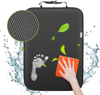 Meolsaek Kick Mats Back Seat Protector, Waterproof Oxford Seat Back Protector, Car Seat Back Protector for Kids, Back of Seat Protector for Kids Feet Car Seat (Black A -2pc) - Image 2