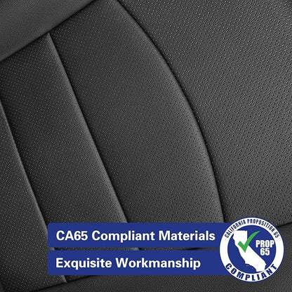 EKR Car Seat Covers Custom Fit for Toyota 4Runner(7 Seats) Full Set | for Toyota 4 Runner 2025-2026 Seat Covers for SUV,Full Wrap,Airbag Compatible,Waterproof Pet-resistant,Faux Leather(Black) - Image 2