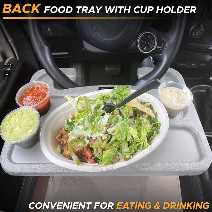 EcoNour Car Tray for Laptop Mount with Pen Holder | Food Tray for Eating with Drinks Holder | Multipurpose Travel Car Accessories | Car Tray for Laptop Mount with Pen Holder | Food Tray for Eating with Drinks Holder | Multipurpose Travel Car Accessories - Image 3