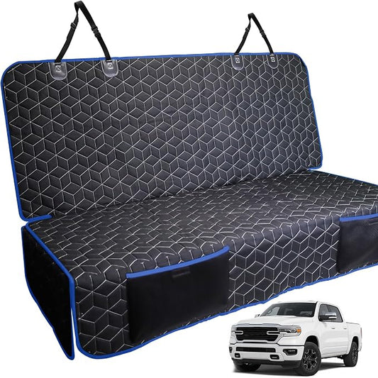 Meginc Back Seat Cover for Dogs, Washable Bench Seat Covers for Trucks,Dog Car Seat Covers for Ford f150/Ram1500/Nissan Frontier/Toyota Tacoma/GMC Canyon/Silverado (Blue) by Meginc