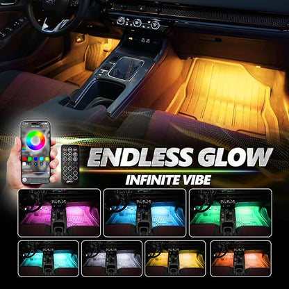 OPT7 Aura Pro Double Glow Interior Truck & SUV Lights with App & Remote | Ultra Bright Ambient Glow, Extended Interior Lighting, 6PC Multicolor LED Strip, Sound Sync, 12V Crew Cab Truck Accessories - Image 5