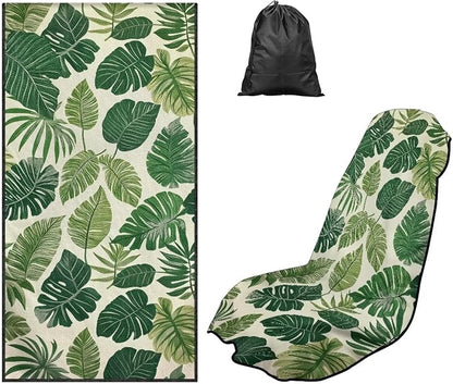 Palm Leaf Car Towel Seat Cover Soft Comfortable Front Seat Towel Cover Easy to Installation Cars Accessories for Cars, Trucks, Sedans, Vans, SUVs by Aplkyhs