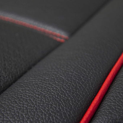 FH Group Front Set Faux Leather Car Seat Cushions - 2 Pack Seat Covers for Cars Trucks SUV, Waterproof, Universal Fit Seat Covers, Red/Black - Image 3