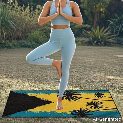 SEANATIVE Car Seat Cover Sweat Towel with Storage Bag for Front Seats in Cars, Trucks, SUVs – Universal Seat Liner, Easy Install, Washable, Breathable Fabric, Flag of the Bahamas Print - Image 3