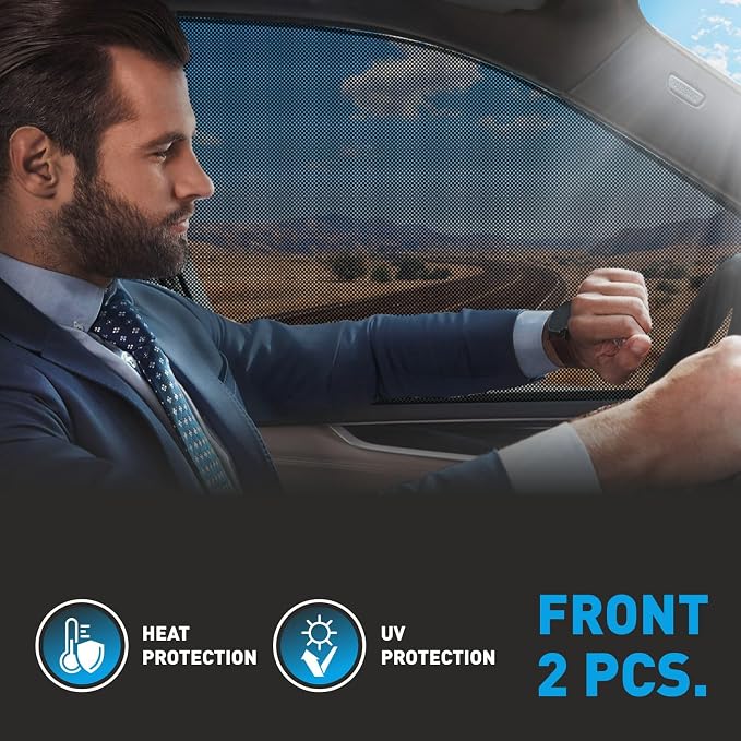 CLIM ART Magnetic Car Window Sunshade for Honda Pilot 2016-2022, 2 Pc.Set, Side Glass Covers Screen, Block Sun Rays Curtains, Window Shield Sun Shade in Cars, Camping Accessories - MS0170 - Image 2
