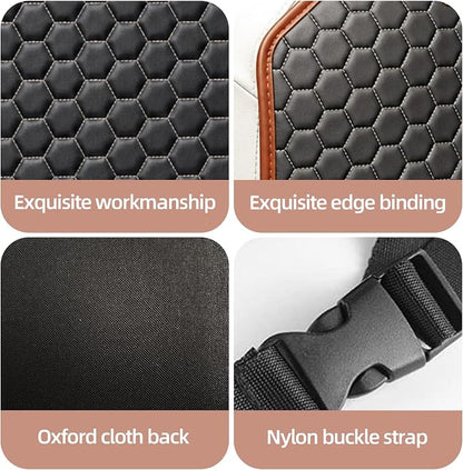 Car Seat Back Protector, Waterproof Faux Leather Kick Mat, Black, 1 Pack | Wide-Coverage Protection with an Easy-Clean Faux Leather Surface - Image 4