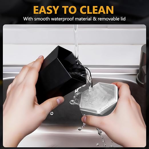 Car Trash Can with Lid, Leakproof, 15 Trash Bags, Silver, 1 Pack | Small Garbage Can for Car, Car Accessories for Interior, Multipurpose Organizers and Storage Solutions for Home, Office - Image 6