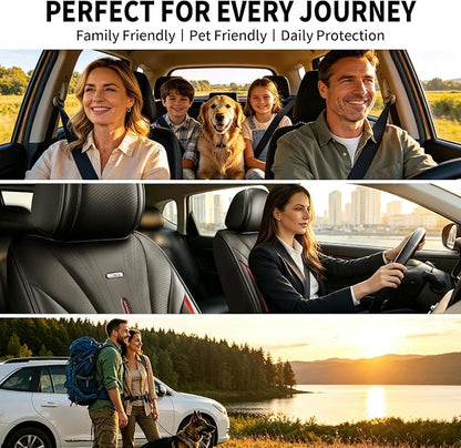 Fit CX-5 Seat Covers Custom Fit for Mazda CX-5 2013-2026, Front Pair | Premium Leather Full Coverage Protectors, Waterproof, Breathable, Scratch Resistant, Easy Wipe, Airbag Compatible, RedTrim - Image 9