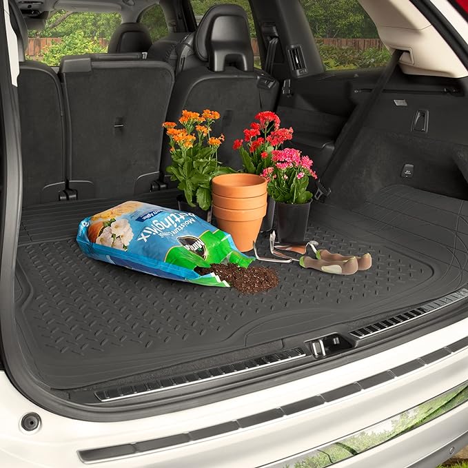 Heavy Duty Cargo Liner Floor Mat-All Weather Trunk Protection, Trimmable to Fit & Durable HD Rubber Protection for Car SUV Sedan Auto - Image 3
