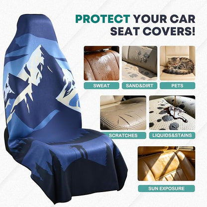 FLORICH Microfiber Towel Seat Covers for Cars, Sweating Car Seat Cover for Post Gym Workout, Running, Swimming, Beach and Hiking, Universal Fit Non-Slip Car Seat Towel Cover for Cars Trucks SUV - Image 5
