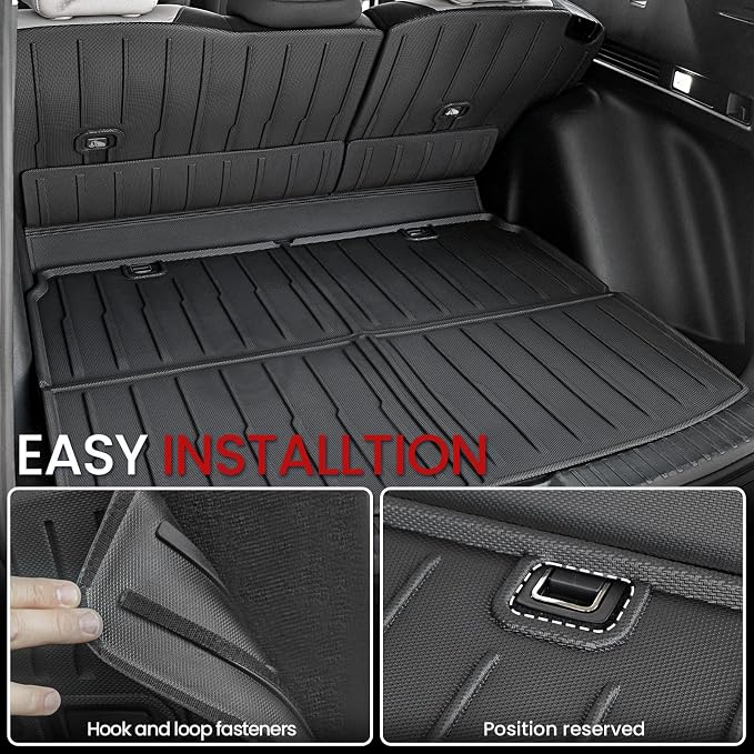 Cargo Mat for Honda CRV 2023-2026 Hybrid & Gas Accessories | Cargo Liner & Rear Seat Back Protector for CR-V, All Weather TPE, Non Slip & Odorless & Scratch Proof, Quick Clean - Image 3