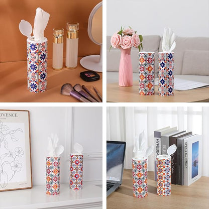 Modern Car Tissues Cylinder 4 Packs (4 Canisters/200 Tissues) - Plastic, Ct-3 - Image 6