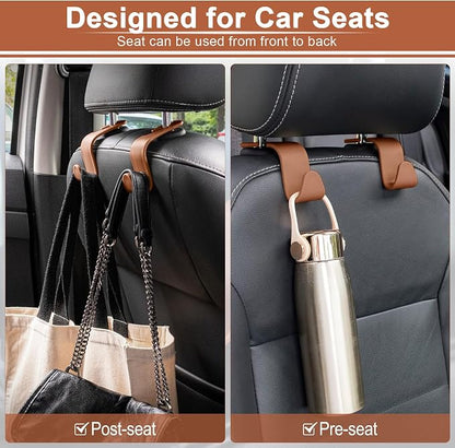 LivTee Car Seat Headrest Hook, Auto Seat Hook Hangers Organizer Interior Accessories for Purse Coats Umbrellas Grocery Bags Handbag, 4-Pack - Blown - Image 6