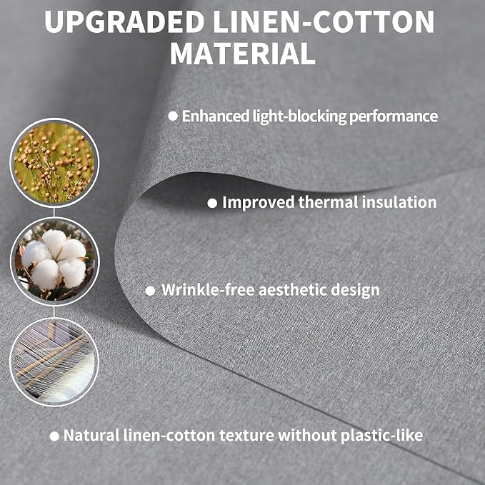 Linen 100% Blackout Curtain, Magnetic Window Cover, 59x78Inch | Portable and Removable for Travel, No-Drill Magnetic and Hook-and-Loop Mounting, Cut to Fit Bedroom, Nursery, and RV Windows - Image 8